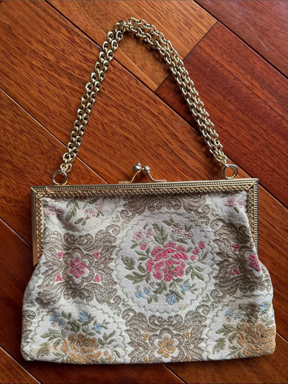 Simon by Mister Ernest Floral Tapestry Handbag Made in Italy